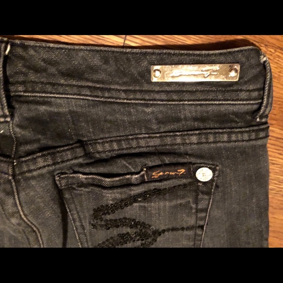 Seven Womens Jeans, Black Skinny Size 25 - Picture 3 of 7